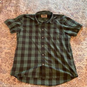 Urban Pipeline blue green plaid short sleeve button down shirt XXL